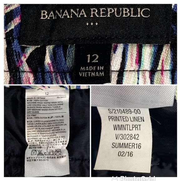 Banana Republic Factory Leaf Patterned Cotton High Rise Shorts, 12 - Picture 16 of 16